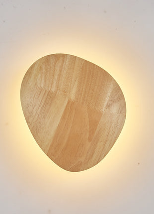 Round Wood Wall Sconce
