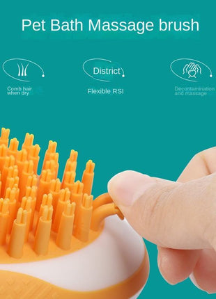 Dog Cat Bath Brush 2-in-1 Pet SPA Massage ⭐