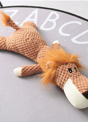 Plush Cartoon Dog Squeaky Toy ⭐