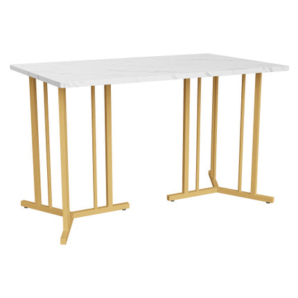 Metal Framed Rectangular Dining Table