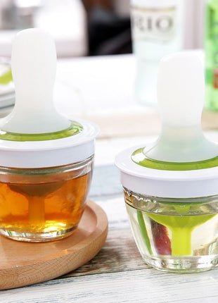 Cepillo de aceite de cocina plegable para botellas