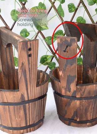 Carbonized Wooden Succulent Planter