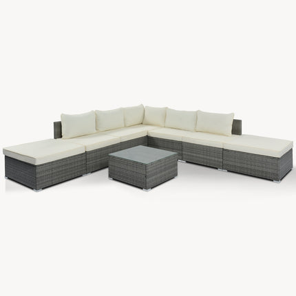 Outdoor Patio Furniture Set, Garden Wicker Sofa, Single Sofa Combinable