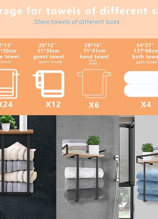 Toallero metálico colgante para baño