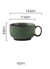 Verde oscuro / Taza de desayuno