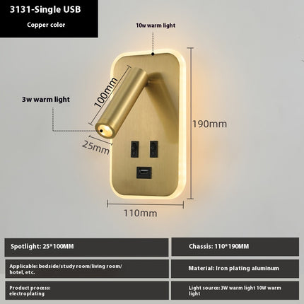 Modern Minimalist Master Bedroom Living Room Wall Lamp