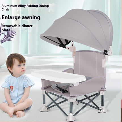 Silla de comedor para niños portátil y plegable