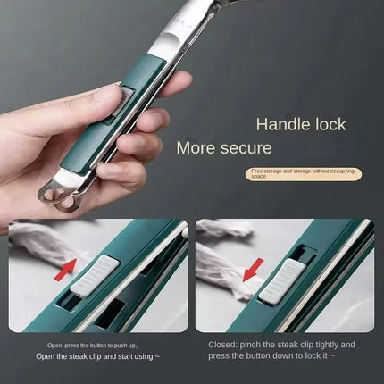 Abrazadera de parrilla de acero inoxidable, pinzas de espátula multifuncionales Pinzas de espátula