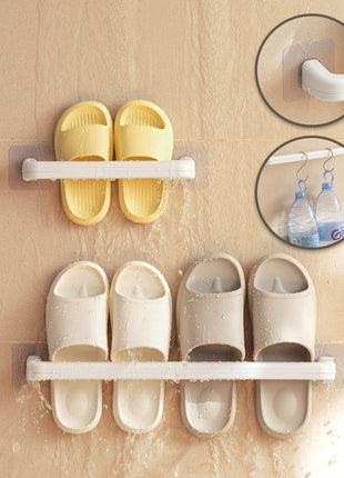 Wall-Mounted No-Drill Slipper Rack