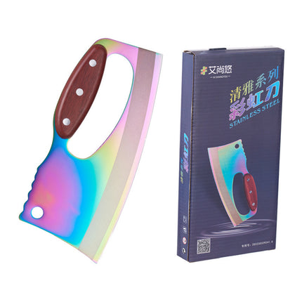 Cuchillo de cocina con mango de madera veteada Suministros de cocina