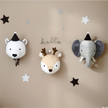 Ins animal head wall decoration cloth children''s room