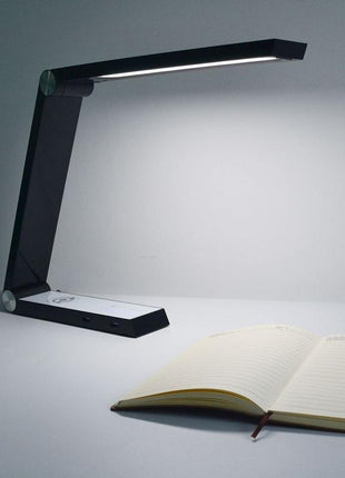 Lámpara de mesa triangular LED con carga inalámbrica, recargable