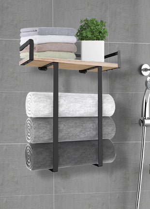 Toallero metálico colgante para baño