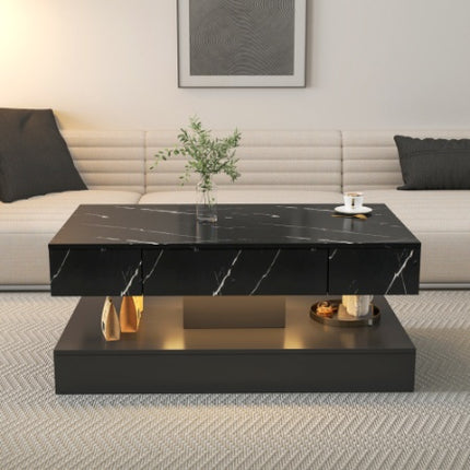6.93IN High LED Coffee Table, Modern Coffee Table For Living Room