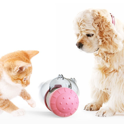 Funny Dog Treat Leaking Toy With Wheel Interactive Toy
