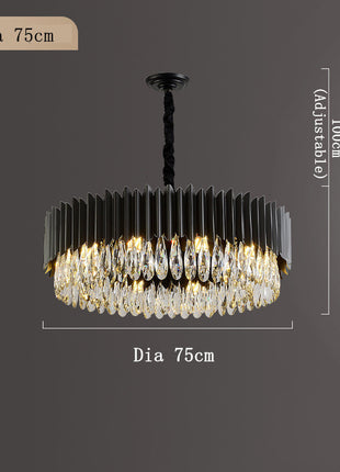 Modern Black Crystal Chandelier ⭐