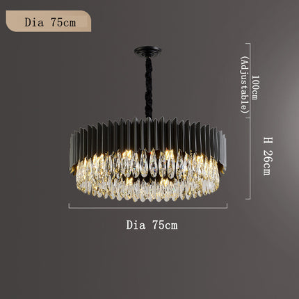 Modern Black Crystal Chandelier ⭐