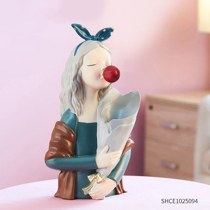 Abstract Girl Resin Sculpture