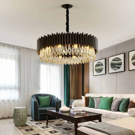 Modern Black Crystal Chandelier ⭐