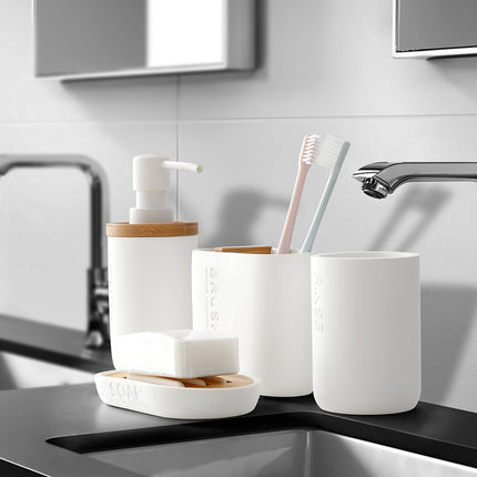 4-Piece Resin Bathroom Set