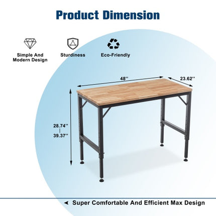 48 Heavy Duty Adjustable Workbench For Garage