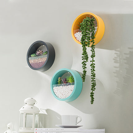 Round Iron Wall Vase - Plant Planters Art Glass Vases