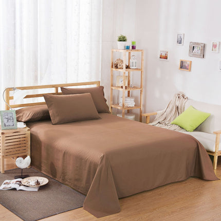 Sábanas extra de algodón y poliéster de color puro para hotel y hogar
