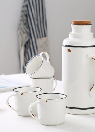 Juego de tazas y botellas de agua fría, vajilla decorativa, vajilla occidental