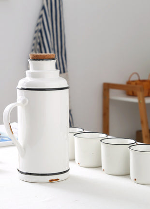 Juego de tazas y botellas de agua fría, vajilla decorativa, vajilla occidental