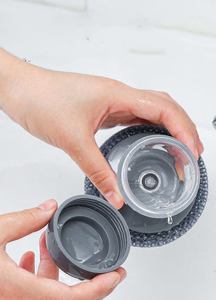 Kitchen Soap Dispensing Palm Brush Cleaner