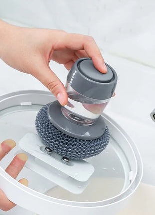 Kitchen Soap Dispensing Palm Brush Cleaner