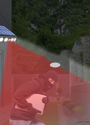 Iluminación de jardín rural para villas, imitación de vigilancia, lámpara de pared de inducción antirrobo