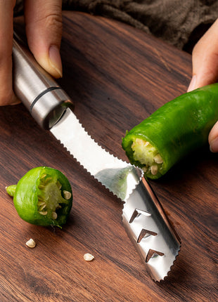 Recolector de semillas de nucleación de pimiento verde, artículos de cocina para el hogar