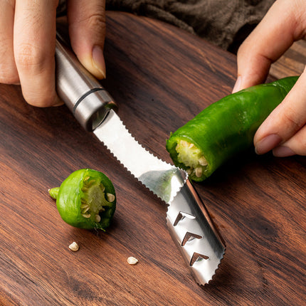 Recolector de semillas de nucleación de pimiento verde, artículos de cocina para el hogar
