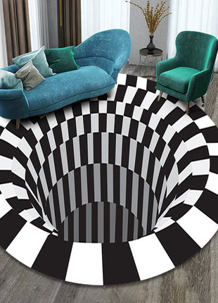 3D Vortex Illusion Rug