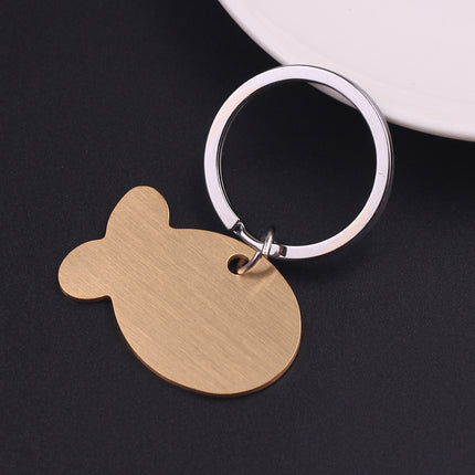 Personalized Cat Dog Pet ID Tag Keychain Engraved Pet