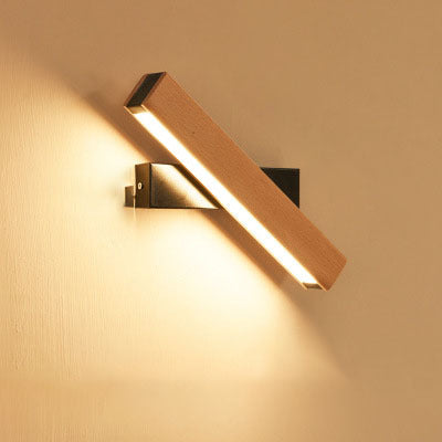 Adjustable Wooden LED Wall Lamp