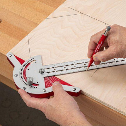 Woodworkers Edge Ruler Protractor Angle Protractor