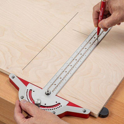 Woodworkers Edge Ruler Protractor Angle Protractor