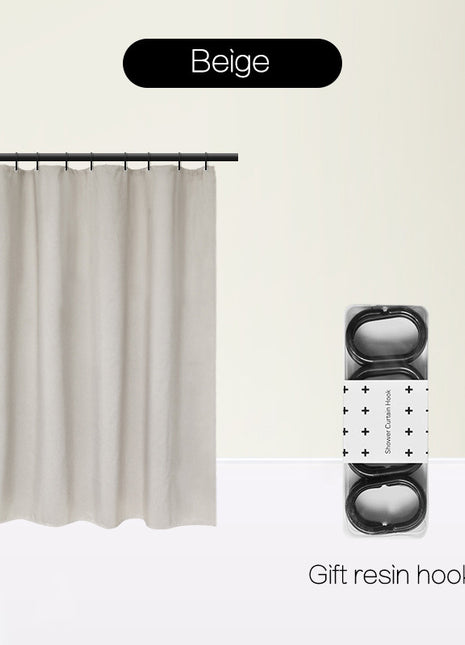 Cortina de baño impermeable con succión magnética y sin perforaciones