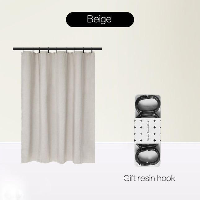 Cortina de baño impermeable con succión magnética y sin perforaciones
