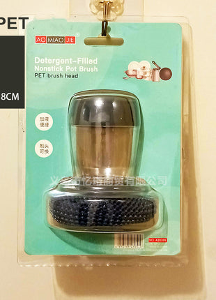 Kitchen Soap Dispensing Palm Brush Cleaner
