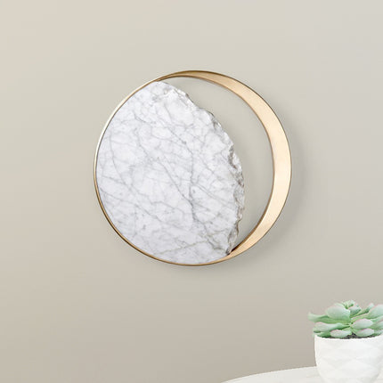 Lámpara de pared LED de mármol para mesita de noche, diseño artístico creativo, aplique de pared Eclipse, iluminación