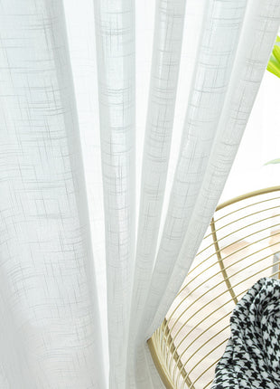 White Linen Blackout Curtains