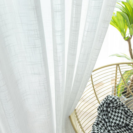 White Linen Blackout Curtains
