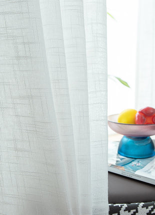 White Linen Blackout Curtains