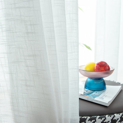 White Linen Blackout Curtains