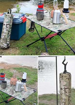 Mesa plegable para exteriores, mesa de camping, mesa de malla para barbacoa y picnic