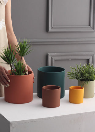 Nordic Industrial Style Colorful Ceramic Flowerpot