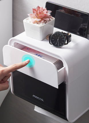 Punch-free Bathroom Waterproof Tissue Box